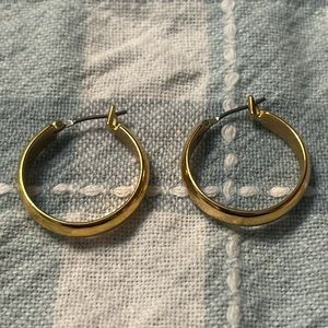 Gold toned hoop earrings